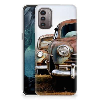 Nokia G21 | G11 | Siliconen hoesje | met foto Vintage Auto
