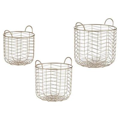 Mandenset Gouden Metaal (3 pcs)