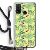 Flamingo party: Huawei P Smart (2020) Transparant Hoesje met koord