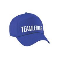 Teamleider verkleed pet blauw volwassenen