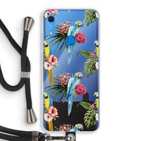 Kleurrijke papegaaien: Huawei Y6s Transparant Hoesje met koord