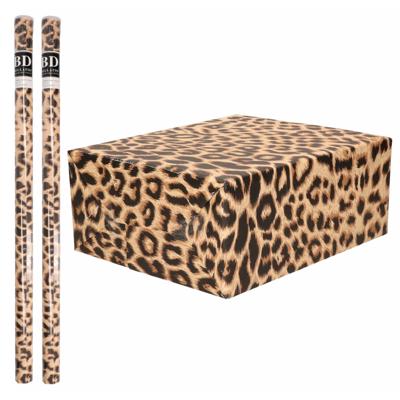 Inpakpapier - panter print - 2 rollen - 200x70 cm - luipaard cadeaupapier