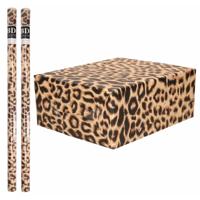 Inpakpapier - panter print - 2 rollen - 200x70 cm - luipaard cadeaupapier