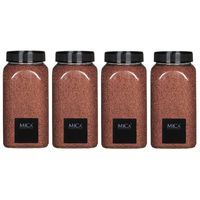 4x Hobby/decoratiezand koper bruin 650 ml - thumbnail