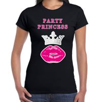 Party princess cadeau t-shirt zwart voor dames