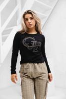 Guess Studded Logo Sweater Dames Zwart - Maat S - Kleur: Zwart | Soccerfanshop