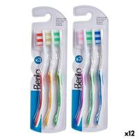 Tandenborstel Berilo 29100288 29100288 Geel Blauw Rood Groen (12 Stuks)