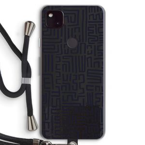 Moroccan Print: Pixel 4a 5G Transparant Hoesje met koord