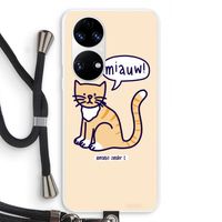 Miauw: Huawei P50 Transparant Hoesje met koord