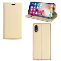 Apple iPhone Xr Hoesje Goud met Pashouder - thumbnail