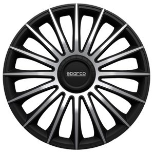 4-Delige Sparco Wieldoppenset Treviso 13-inch zwart/zilver SP1393BKSV