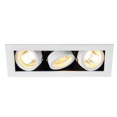 SLV InbouwspotKadux 3 GU10 9cm wit - 115531