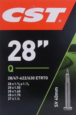 Cst binnenband 28x1 5/8x1 3/8 etrto 28/47-622-630, ventiel presta/frans 40mm