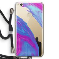 Zweverige regenboog: Huawei Ascend P8 Lite (2017) Transparant Hoesje met koord