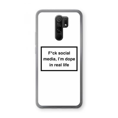 I'm dope: Xiaomi Redmi 9 Transparant Hoesje