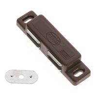 AMIG magneetsnapper/deurmagneet - 2 stuks - bruin - 7.6 x 1.8 x 1.4 cm - 6 kg   - - thumbnail