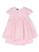 Versace Kids robe en coton à imprimé Barocco - Rose