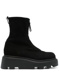 Premiata bottines en daim à fermetute zippée 60 mm - Noir