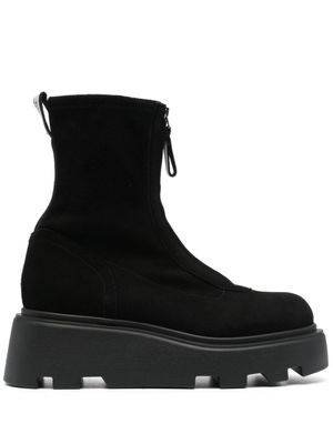 Premiata bottines en daim à fermetute zippée 60 mm - Noir