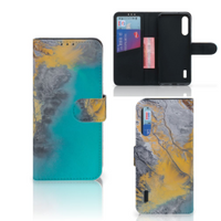 Xiaomi Mi A3 Bookcase Marble Blue Gold