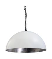 Masterlight Stoere hanglamp Industria 50 wit met oudzilver 2197-06-37-K