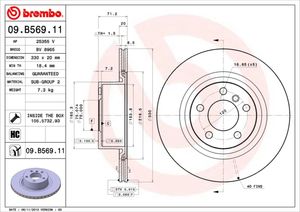 Remschijf BREMBO, Remschijftype: Binnen geventileerd, u.a. für BMW, Toyota