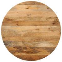 Tafelblad rond 70x3,8 cm massief ruw mangohout