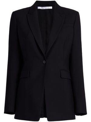 Another Tomorrow blazer en mérinos à simple boutonnage - Noir