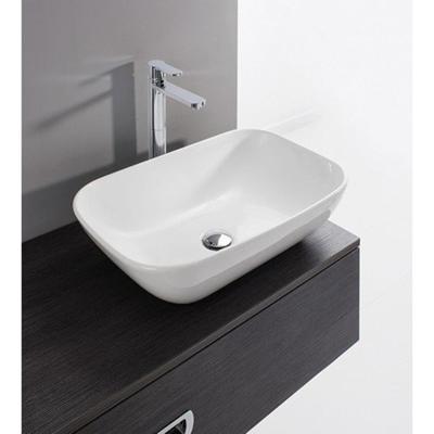 Crosswater Serene wastafel 58x35x15cm zonder kraangat zonder overloop wit CT0234UCW