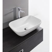Crosswater Serene wastafel 58x35x15cm zonder kraangat zonder overloop wit CT0234UCW