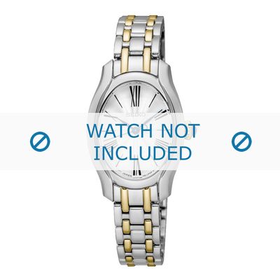Seiko horlogeband SXGP59P1 / 1N01 0SE0 Staal Bi-Color 11mm