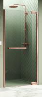 Novellini N180 1B Nisdraaideur 78,5-80x200 cm Brushed Gold Helder Glas