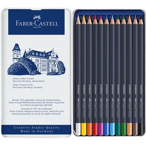 Kleurpotloden Faber-Castell Goldfaber blik Ãƒ 12 stuks assorti