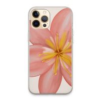 Pink Ellila Flower: iPhone 13 Pro Max Transparant Hoesje