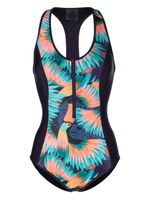 Duskii maillot de bain zippé à imprimé toucan - Multicolore