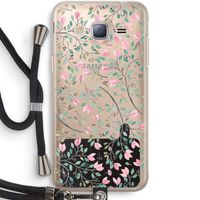 Sierlijke bloemen: Samsung Galaxy J3 (2016) Transparant Hoesje met koord