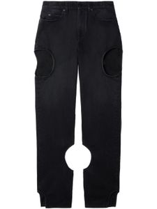 Off-White jean droit à découpes Meteor - Noir