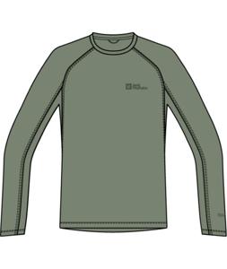Jack wolfskin Prelight Swift LS T-shirt Heren Eucalyptus XL