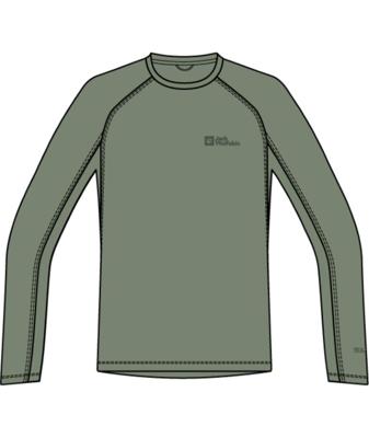 Jack wolfskin Prelight Swift LS T-shirt Heren Eucalyptus XL