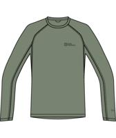 Jack wolfskin Prelight Swift LS T-shirt Heren Eucalyptus XL