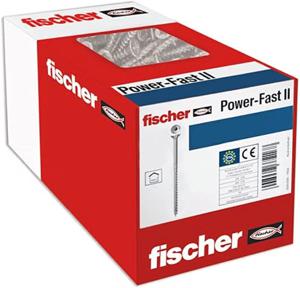 Fischer Power-Fast II 670486 Spaanplaatschroef 6 mm 80 mm T-profiel Staal Galvanisch verzinkt 200 stuk(s)