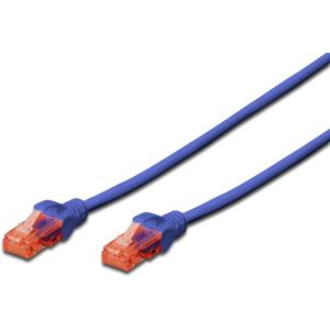 Digitus DK-1617-050/B-BU RJ45 Netwerkkabel, patchkabel CAT 6 U/UTP 5.00 m Blauw Vlambestendig, Halogeenvrij, Onafgeschermd 1 stuk(s)