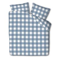 Luna Bedding Picnic Squares - Blauw Dekbedovertrek - 200x220 2-persoons (200 x 220 cm + 2 kussenslopen) Dekbedovertrek