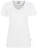 Hakro 182 Women's V-neck shirt MIKRALINAR® PRO - Hp White - XS