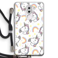 Rainbow Unicorn: Honor 6X Transparant Hoesje met koord