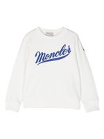 Moncler Enfant sweat en coton à logo brodé - Blanc - thumbnail