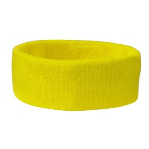 Hoofd zweetbandjes sport geelkleurig