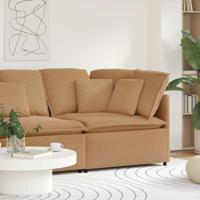 Modulaire hoekmodule bank met kussens 100 cm beige