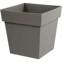 EDA Toscaanse vierkante bloempot - 39 x 39 x H 39 cm - 38 L - Taupe