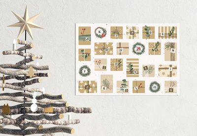 Adventskalender met foto&apos;s cadeautjes